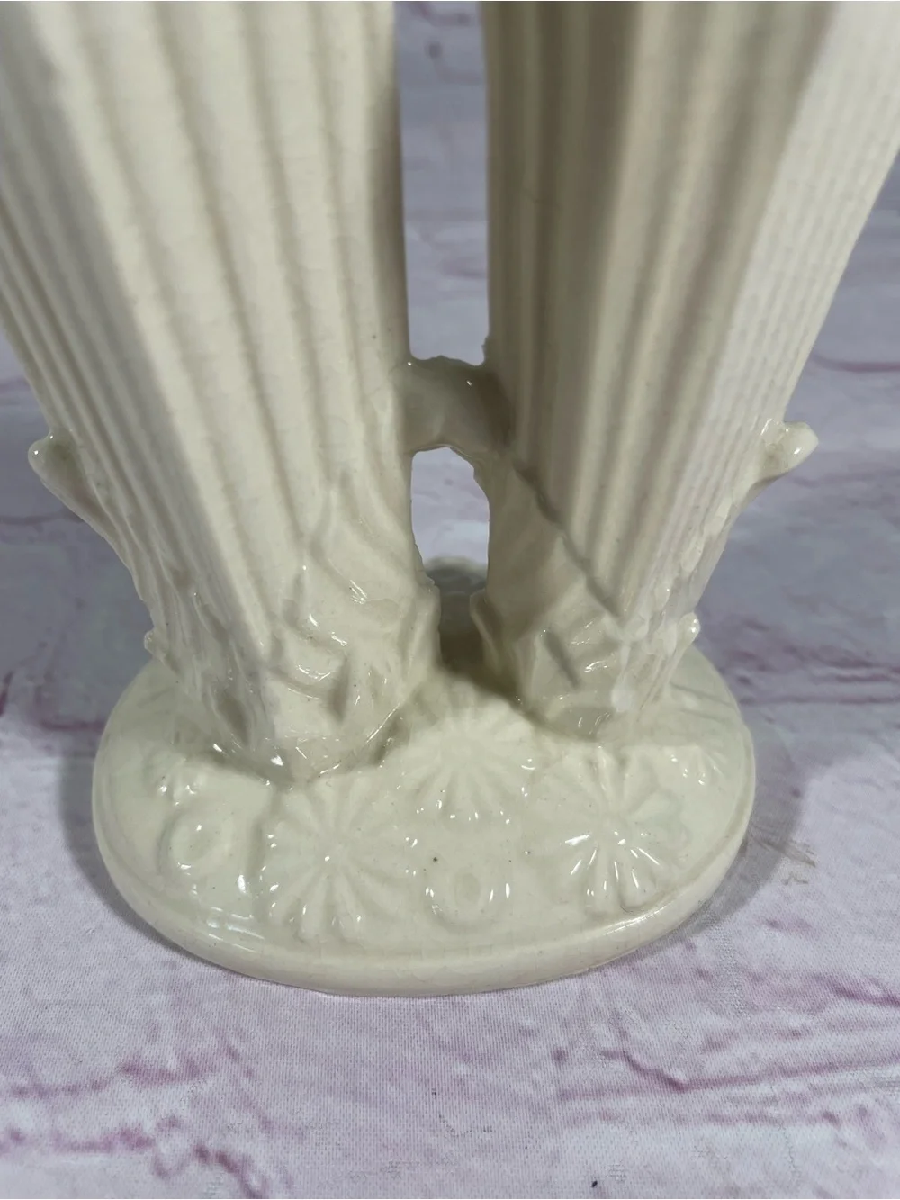 Vintage Double Gladiola Ceramic Flower Vase Made in Japan